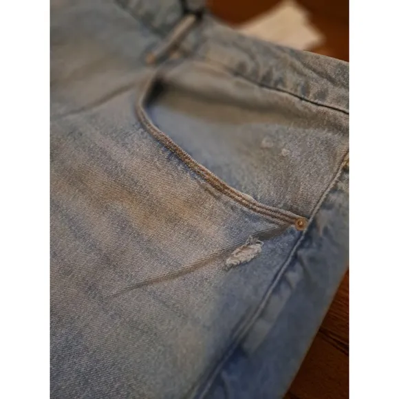 Good American x Zara Special Edition 2022 Distressed Slim High Rise  SZ Plus 30