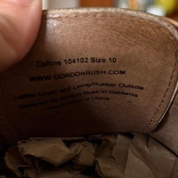 GORDON RUSH Nathan Cap Toe Oxford Tobacco Leather Oxford Shoes Caramel Brown