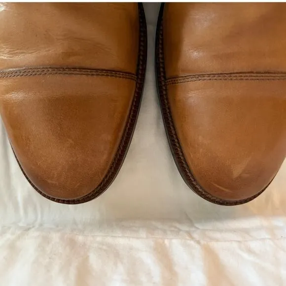 GORDON RUSH Nathan Cap Toe Oxford Tobacco Leather Oxford Shoes Caramel Brown