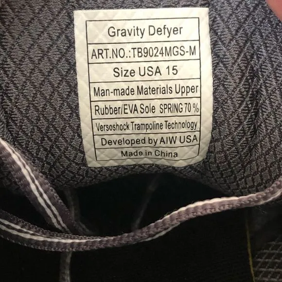 Gravity Defyer Gdefy Mighty Walk Comfort Shoes Men's US Size 15 TB9024MGS-M