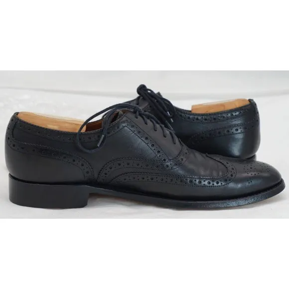 Grenson Men's Shoes Black US 9.5 M UK 8.5 F Leather Wingtip Dress Oxford