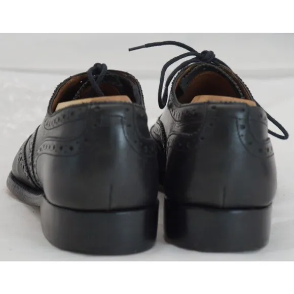 Grenson Men's Shoes Black US 9.5 M UK 8.5 F Leather Wingtip Dress Oxford