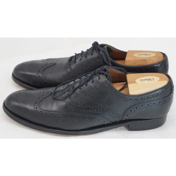 Grenson Men's Shoes Black US 9.5 M UK 8.5 F Leather Wingtip Dress Oxford