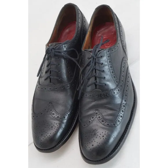 Grenson Men's Shoes Black US 9.5 M UK 8.5 F Leather Wingtip Dress Oxford