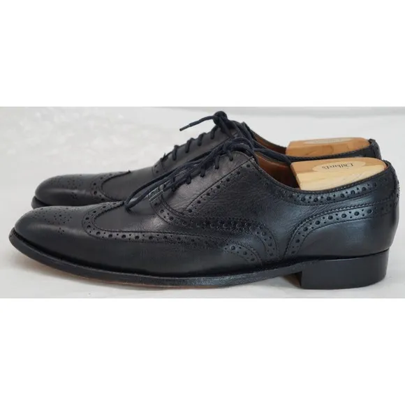 Grenson Men's Shoes Black US 9.5 M UK 8.5 F Leather Wingtip Dress Oxford