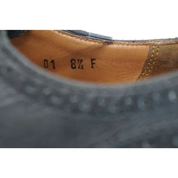 Grenson Men's Shoes Black US 9.5 M UK 8.5 F Leather Wingtip Dress Oxford