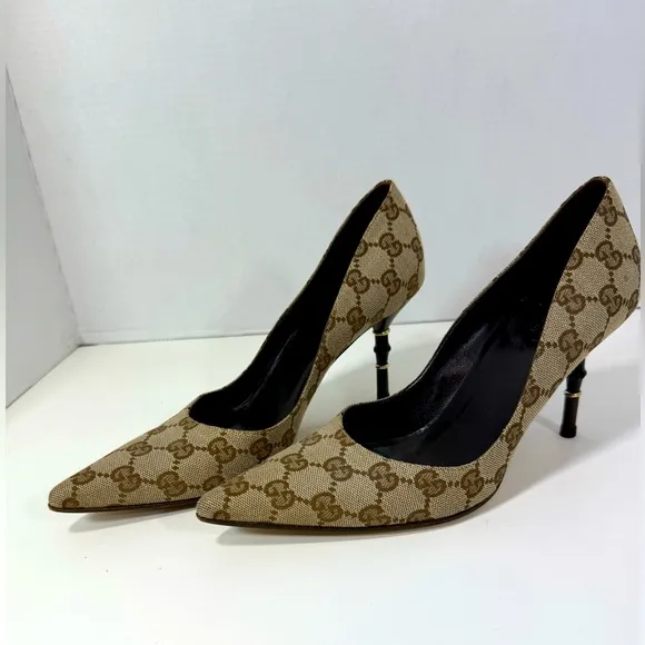Gucci Women's Monogram Patterned Heels