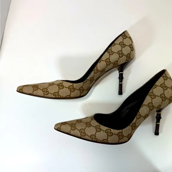 Gucci Women's Monogram Patterned Heels