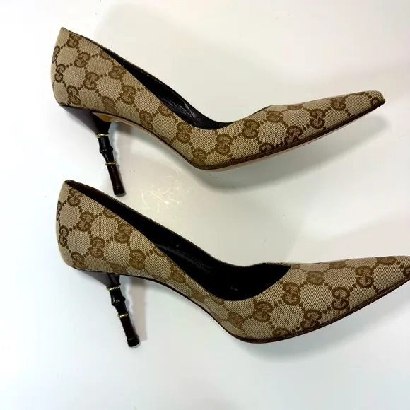 Gucci Women's Monogram Patterned Heels