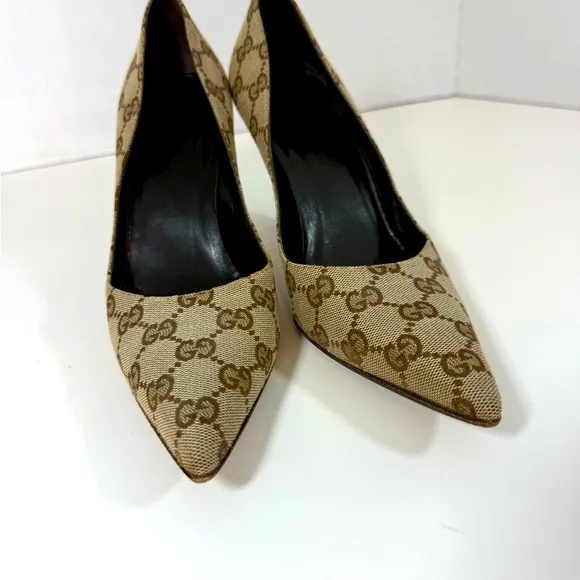 Gucci Women's Monogram Patterned Heels