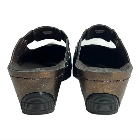 Helle Shoes Clogs Brown Leather