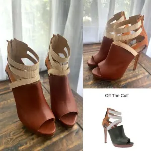 HENRI LEPORE DEZERT Off the Cuff  European Leather  Heels Shoes Size 37.5