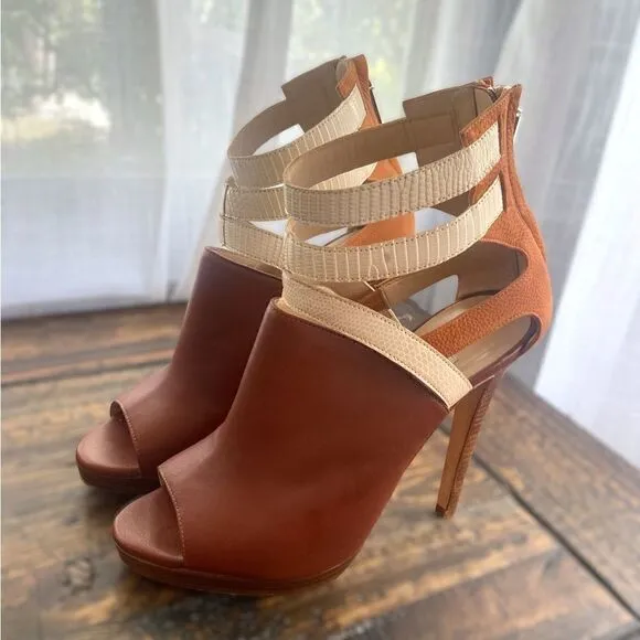 HENRI LEPORE DEZERT Off the Cuff  European Leather  Heels Shoes Size 37.5