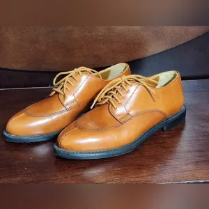 Henry Grethel Mens Genuine Leather Oxford Lace Up Dress Shoes Made Brazil Sz 8.5