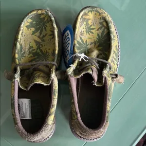 Hey Dude Leaf Print Shoes