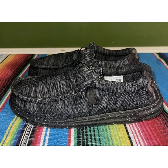 Hey Dude Men 8 Gray Midnight Bunker‎ Wally Stretch Poly