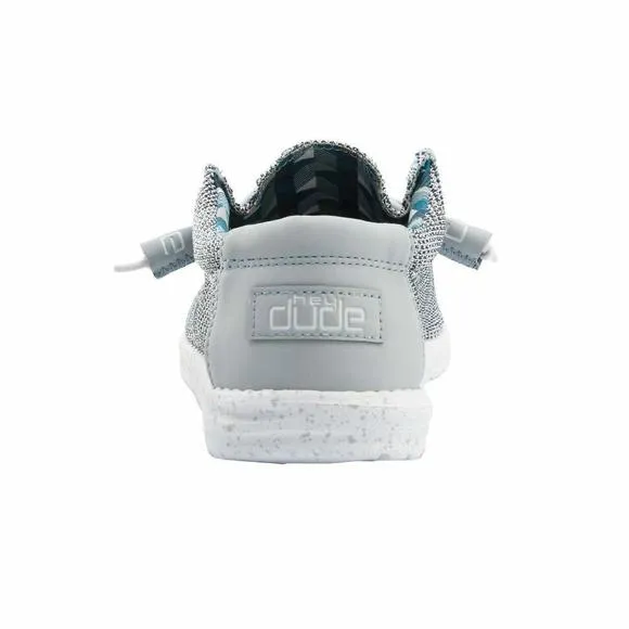HEY DUDE MEN'S WALLY SOX ICE GREY SIZE 8 | MEN’S SHOES | MEN'S LACE UP LOAF
