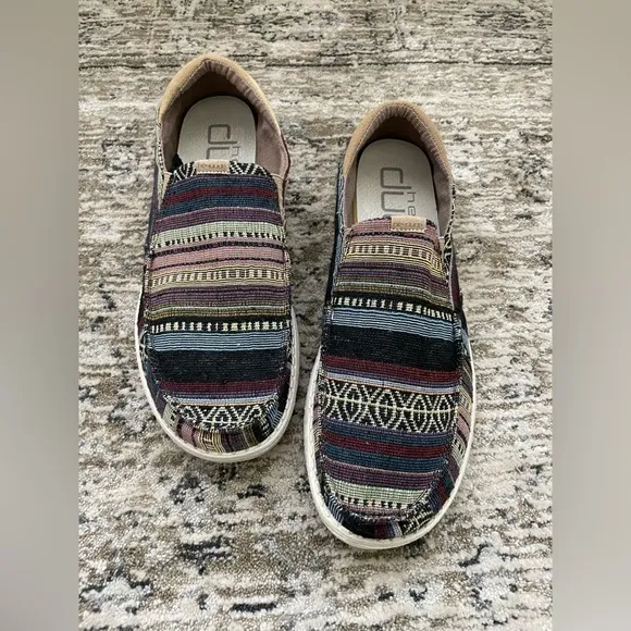 Hey Dude Thad Serape Stripe Comfort Slip on Shoes Mens Size 12‎ Lightweight