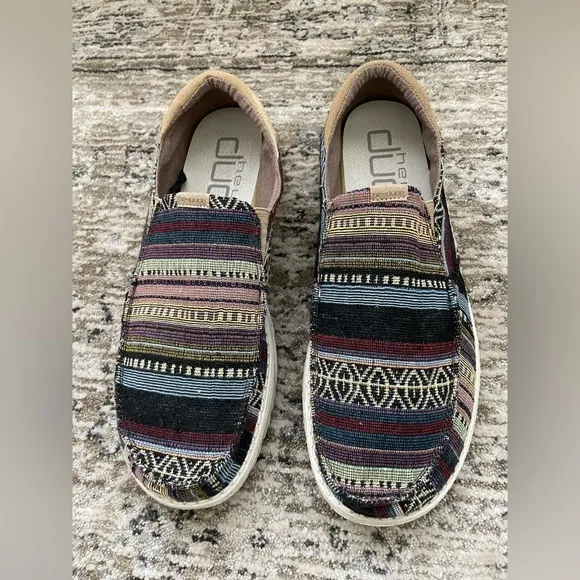 Hey Dude Thad Serape Stripe Comfort Slip on Shoes Mens Size 12‎ Lightweight