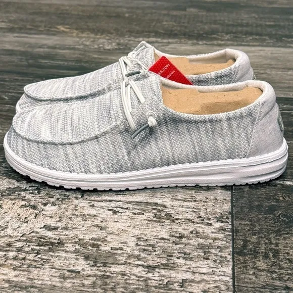 Hey Dude Wendy Sox Slip On Shoes Comfy Glacier Grey Womens Size 6 NWT