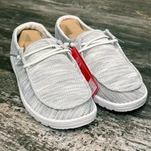 Hey Dude Wendy Sox Slip On Shoes Comfy Glacier Grey Womens Size 6 NWT