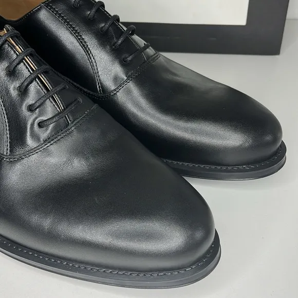 Hockerty Black Tie Shoes in black leather Men’s Size 9