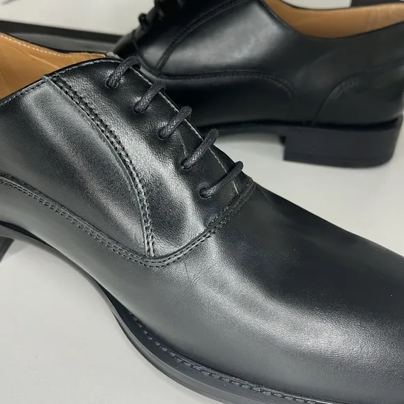 Hockerty Black Tie Shoes in black leather Men’s Size 9