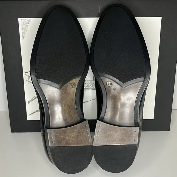 Hockerty Black Tie Shoes in black leather Men’s Size 9
