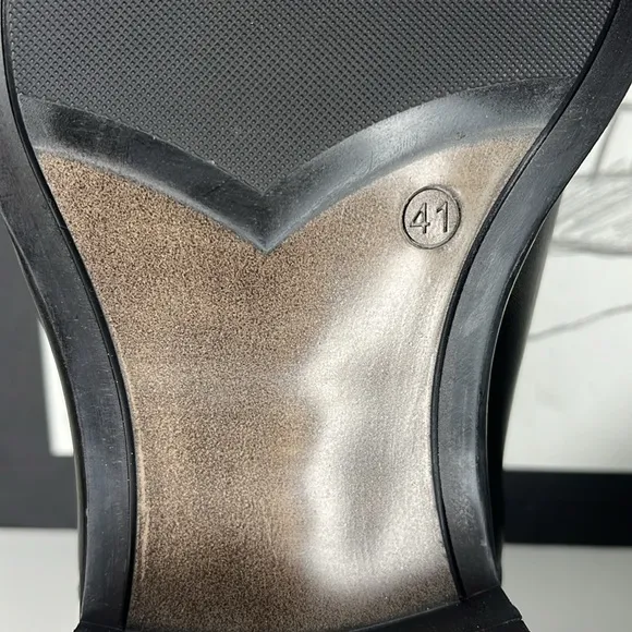Hockerty Black Tie Shoes in black leather Men’s Size 9