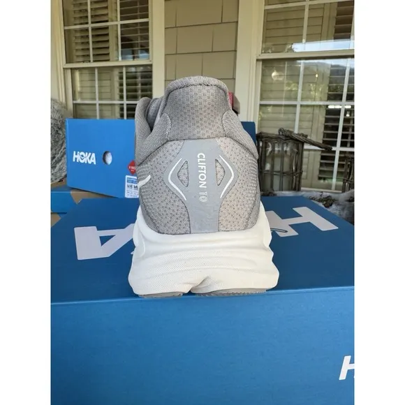 Hoka M Clifton 10 X Wide Men's Size 14 4E Extra Wide Running Shoes Steller Grey