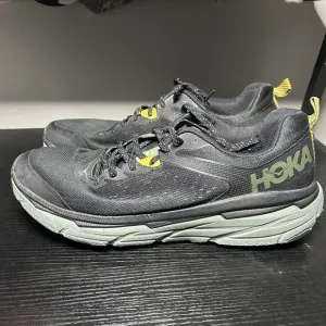 Hoka Mens Size 12 D Challenger ATR 6 Hiking Trail Black Green Shoes Sneakers
