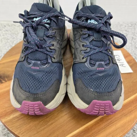 Hoka One One Anacapa Breeze Low Navy Athletic Trail Running Shoes Womens 8 B