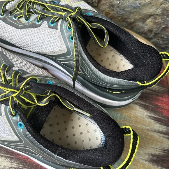 Hoka One One Bondi 4 Men's Running Shoes Size 10 Gray/Yellow