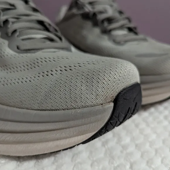 Hoka One One Bondi 8 Grey Running Sneaker Mens 12.5 2E Wide