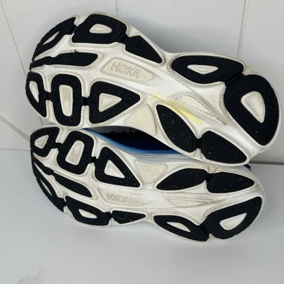 Hoka One One Bondi 8 Outer Space/All Aboard Men's Size 9D Sneakers Shoes Blue