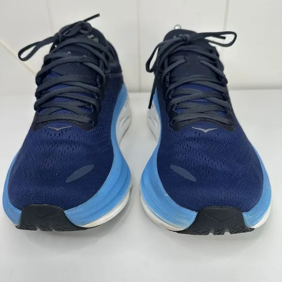 Hoka One One Bondi 8 Outer Space/All Aboard Men's Size 9D Sneakers Shoes Blue