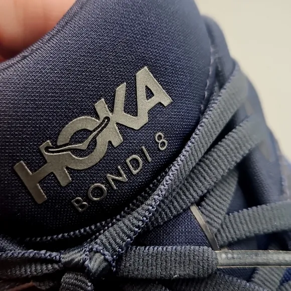 Hoka One One Bondi 8 Sneakers Men’s 10 Outer Space/ All Aboard Running Shoes