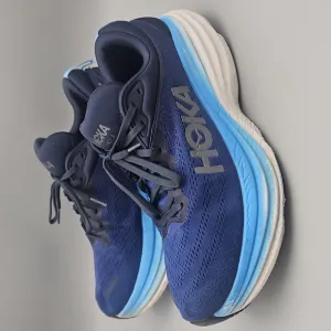 Hoka One One Bondi 8 Sneakers Men’s 10 Outer Space/ All Aboard Running Shoes