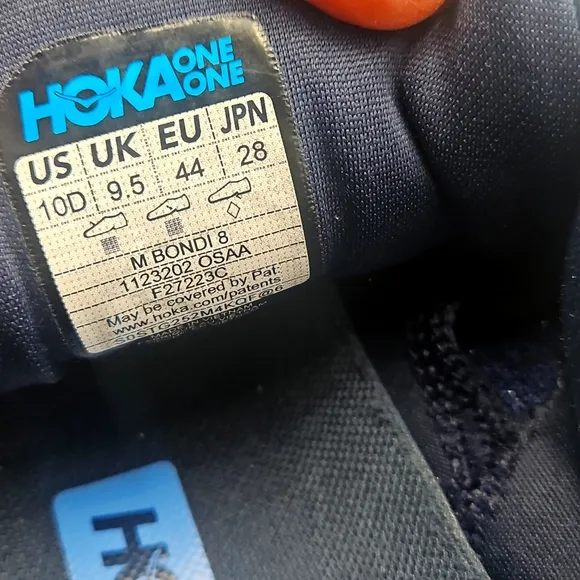 Hoka One One Bondi 8 Sneakers Men’s 10 Outer Space/ All Aboard Running Shoes