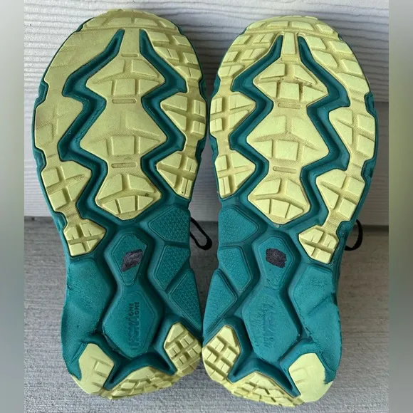 HOKA ONE ONE Challenger ATR 6 Black Blue Trail Running Shoes Size Mens 9.5 CLEAN