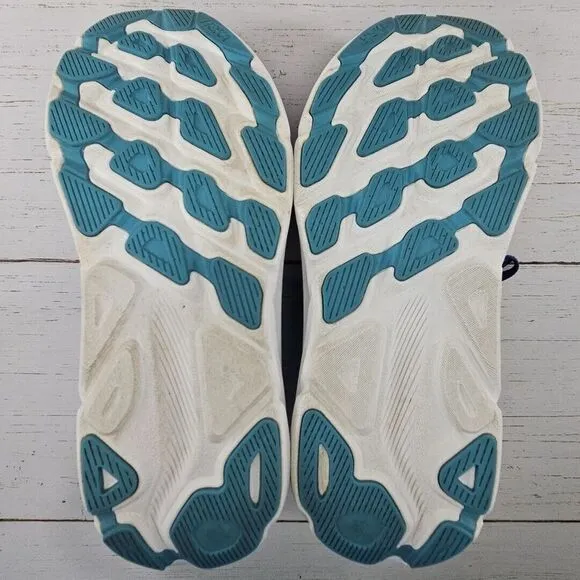 Hoka One One Clifton 9‎ Womens 9.5 B Blue Running Shoes Sneakers 1127896 BBES
