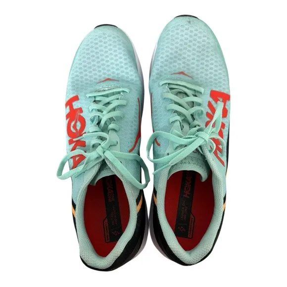 Hoka One One Rocket X Eggshell Blue Running Athletic Shoes 1113532 W14/M…
