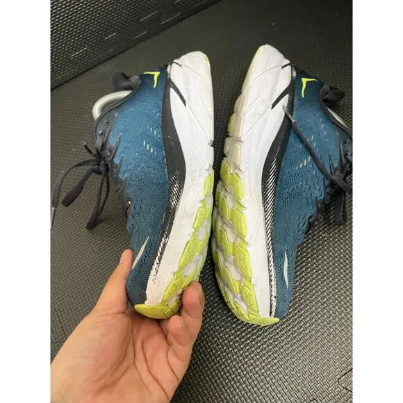 HOKA One One Shoes CLIFTON 8 Mens Size 9 Blue Trail Running‎ Sneaker