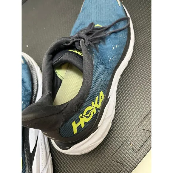 HOKA One One Shoes CLIFTON 8 Mens Size 9 Blue Trail Running‎ Sneaker