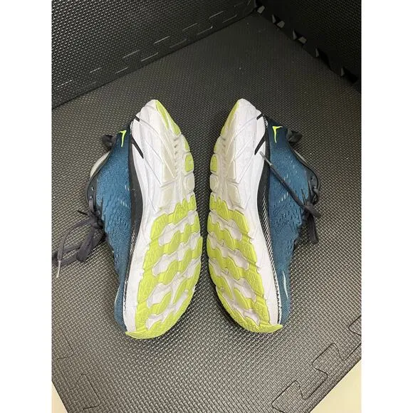 HOKA One One Shoes CLIFTON 8 Mens Size 9 Blue Trail Running‎ Sneaker