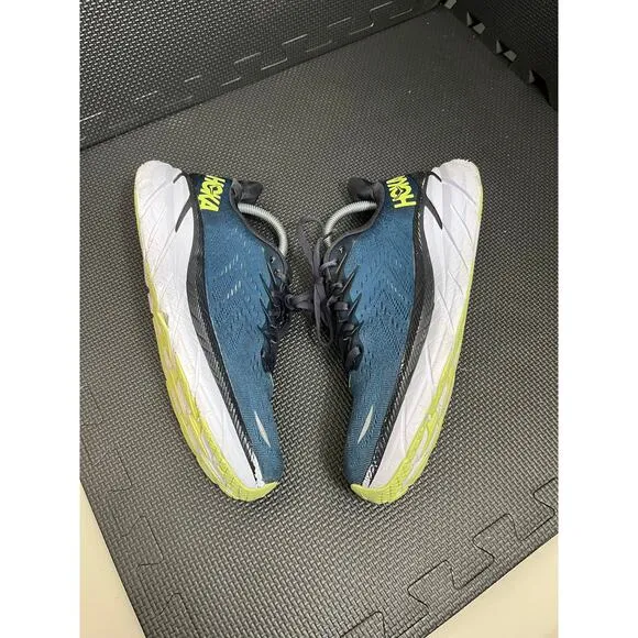 HOKA One One Shoes CLIFTON 8 Mens Size 9 Blue Trail Running‎ Sneaker