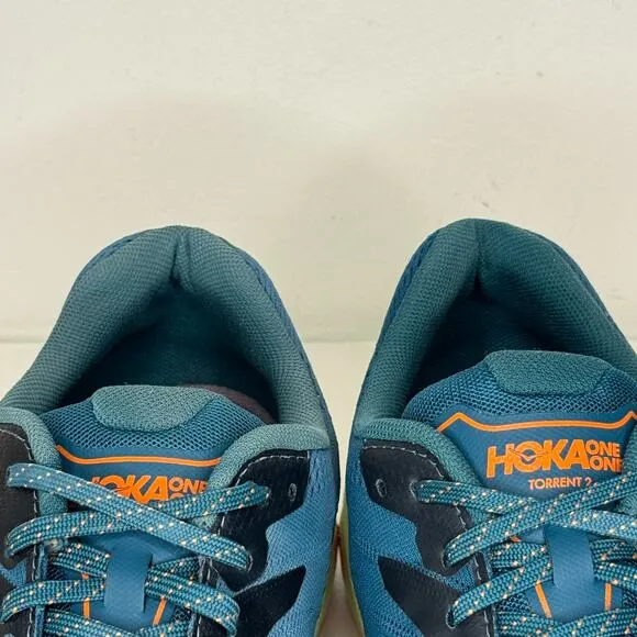 Hoka One One Shoes Mens Sz 12.5 Blue Coral/Evening Primrose Torrent 2 Trail Run