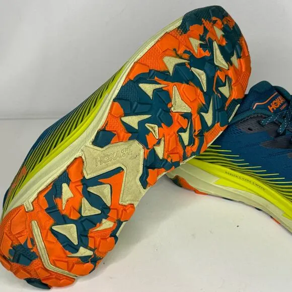 Hoka One One Shoes Mens Sz 12.5 Blue Coral/Evening Primrose Torrent 2 Trail Run