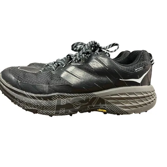 Hoka One One Skyshell Waterproof Vibram Trail Running Shoes – Men’s Size 9 Black