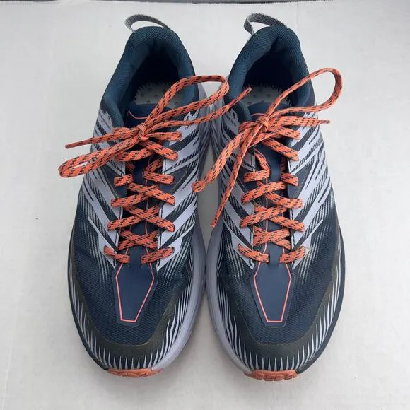 Hoka One One Speedgoat 4 Blue Women's Trail Running Shoes Size 10.5 2E Wide